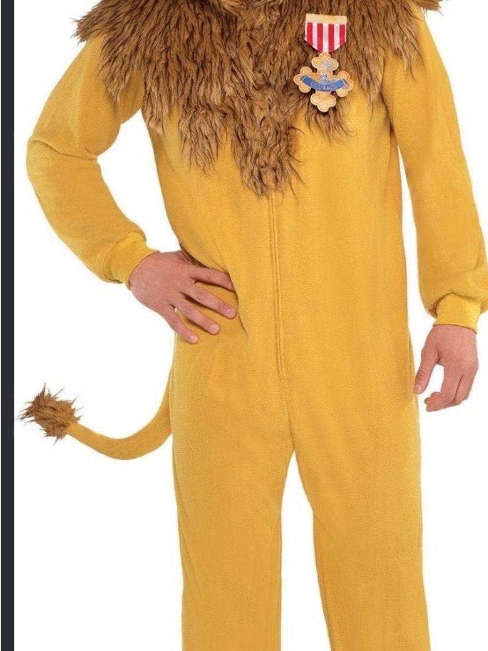 Wizard of Oz Zipster/Jumpsuit Lion Adult s/m NWT